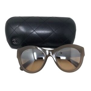 Chanel 5371 Cat Eye Sunglasses Womens Dark Tortoise Shell Brown Lens